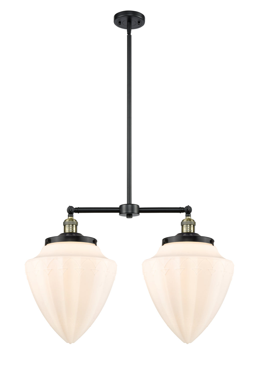 Innovations - 209-BAB-G661-12 - Two Light Island Pendant - Franklin Restoration - Black Antique Brass