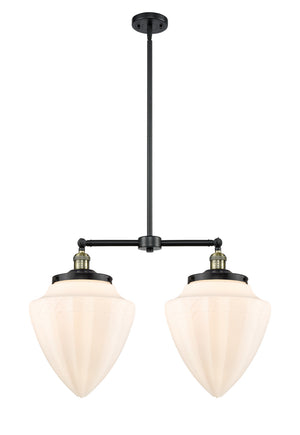 Innovations - 209-BAB-G661-12 - Two Light Island Pendant - Franklin Restoration - Black Antique Brass