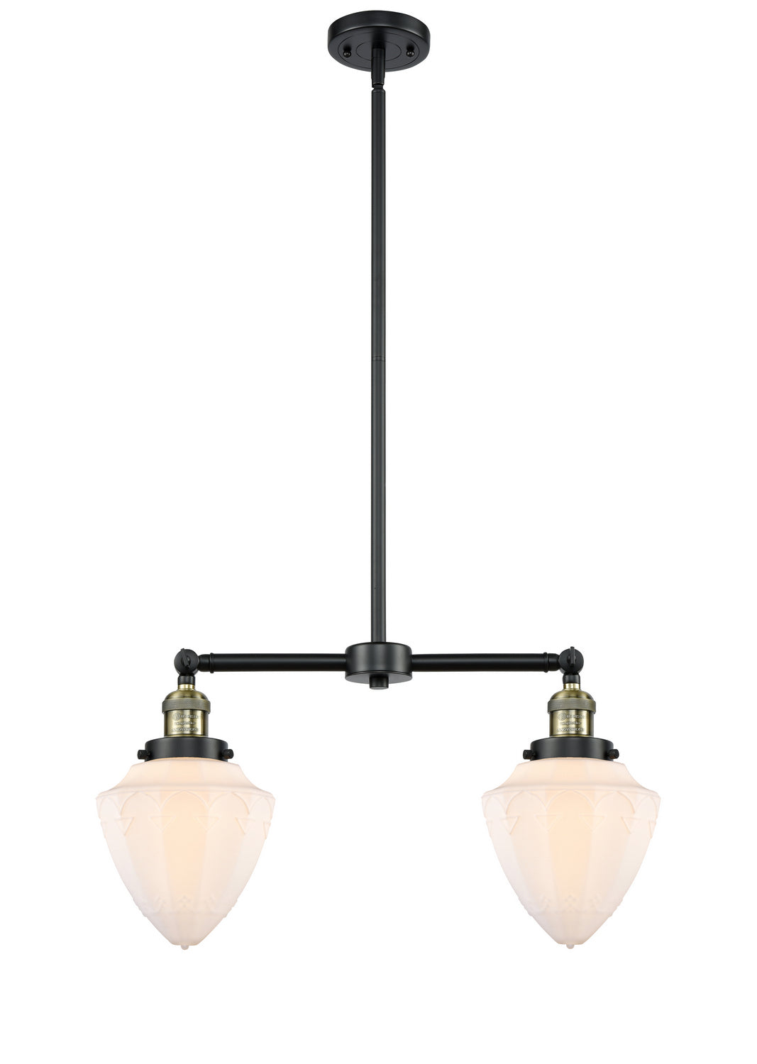 Innovations - 209-BAB-G661-7 - Two Light Island Pendant - Franklin Restoration - Black Antique Brass