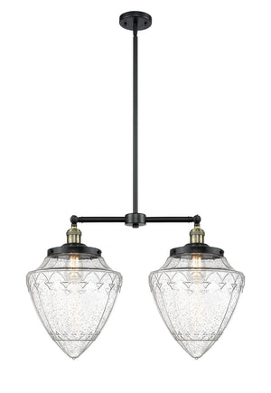 Innovations - 209-BAB-G664-12 - Two Light Island Pendant - Franklin Restoration - Black Antique Brass