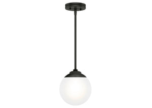 Hunter - 19871 - One Light Pendant - Hepburn - Matte Black