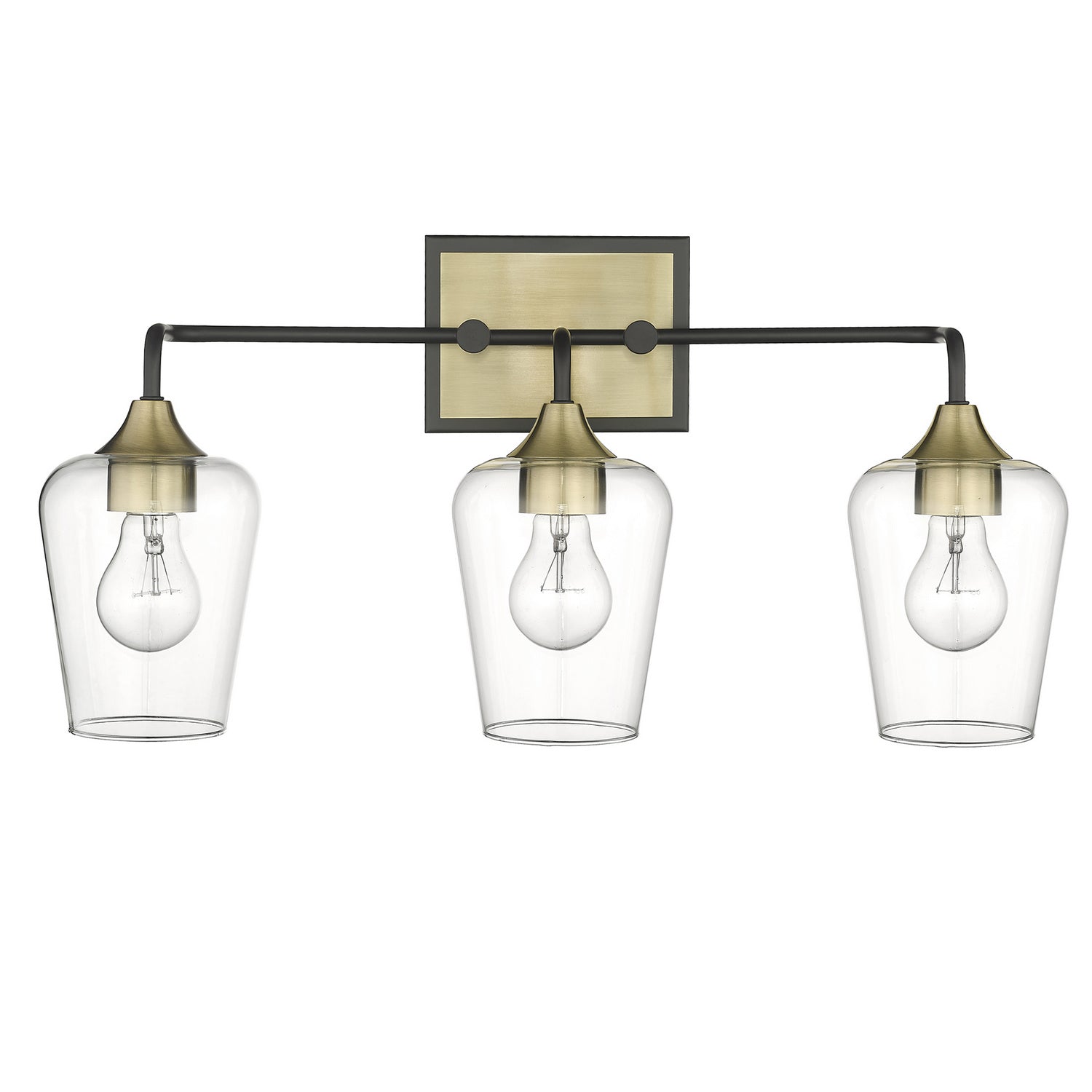 Acclaim Lighting - IN40082BK - Three Light Vanity - Gladys - Antique Brass and Black