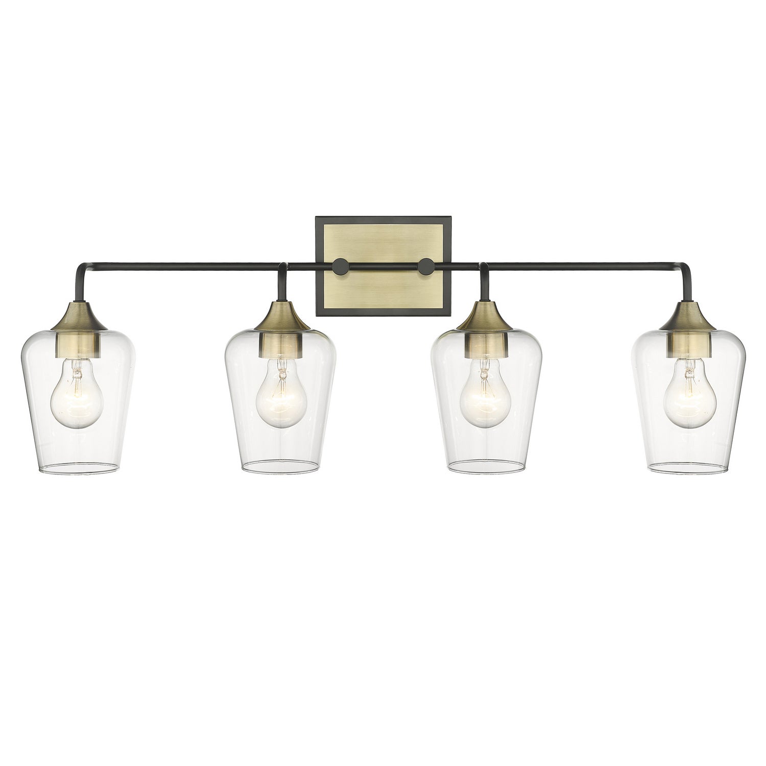 Acclaim Lighting - IN40083BK - Four Light Vanity - Gladys - Antique Brass and Black