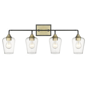 Acclaim Lighting - IN40083BK - Four Light Vanity - Gladys - Antique Brass and Black