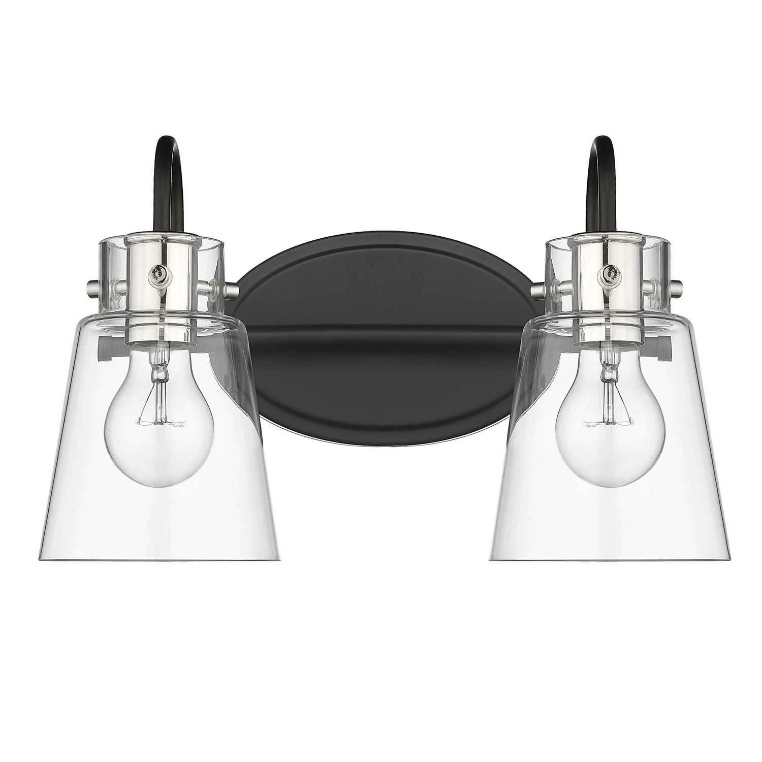 Acclaim Lighting - IN40091BK - Two Light Vanity - Bristow - Matte Black and Polished Nickel