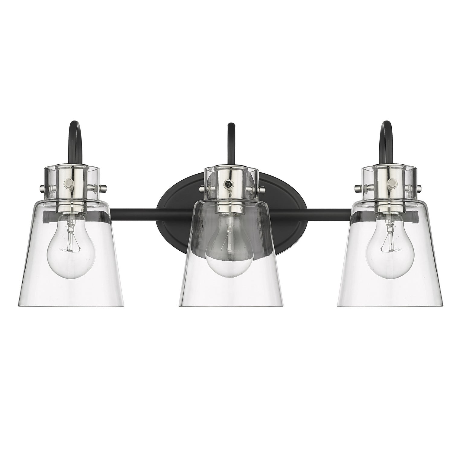 Acclaim Lighting - IN40092BK - Three Light Vanity - Bristow - Matte Black and Polished Nickel