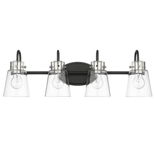 Acclaim Lighting - IN40093BK - Four Light Vanity - Bristow - Matte Black and Polished Nickel