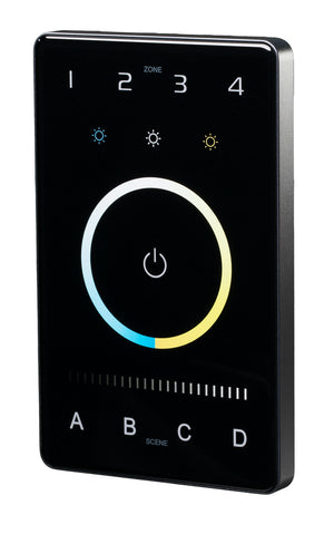 American Lighting - CTRLW-DMXB-TW-4Z - Control Touch Panel - DMX Wall Control - Black