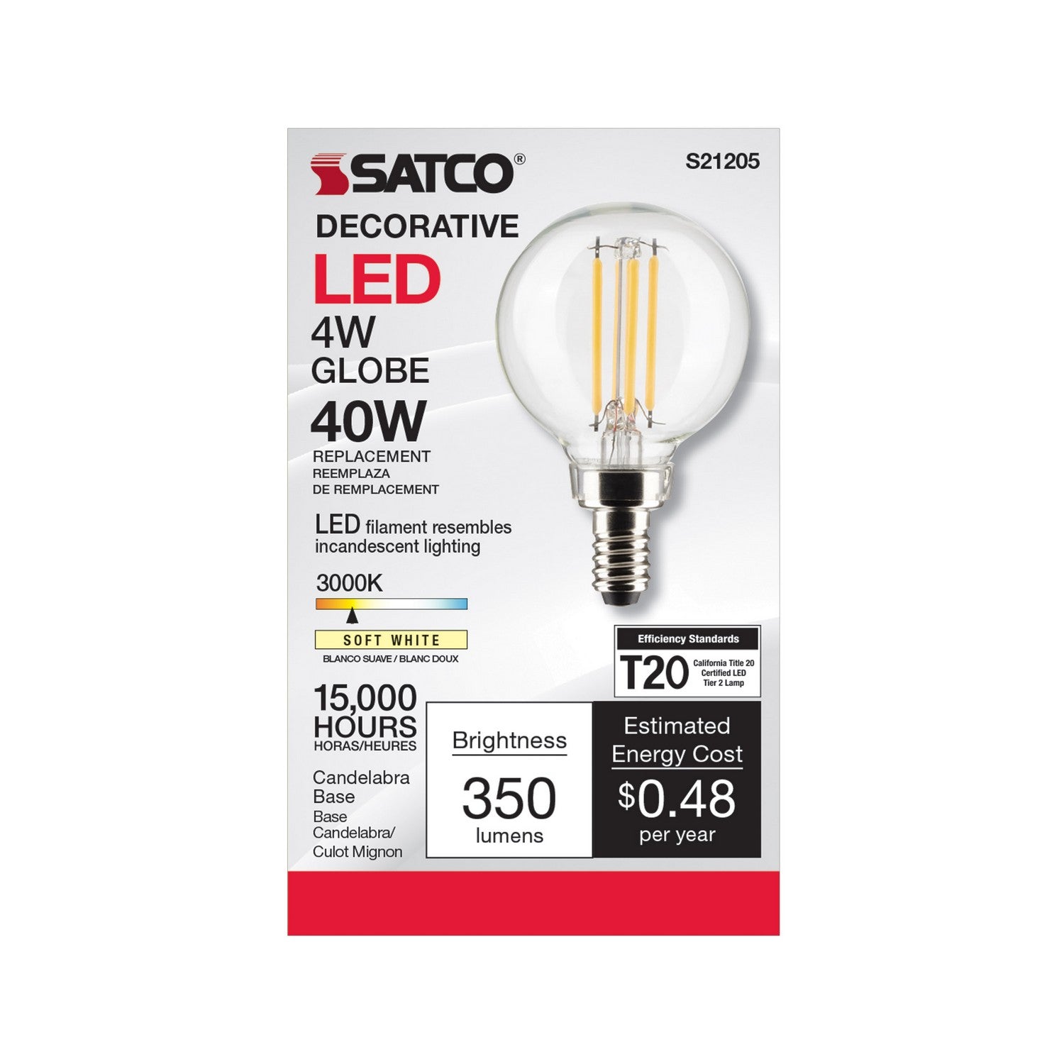 Satco - S21205 - Light Bulb - Clear