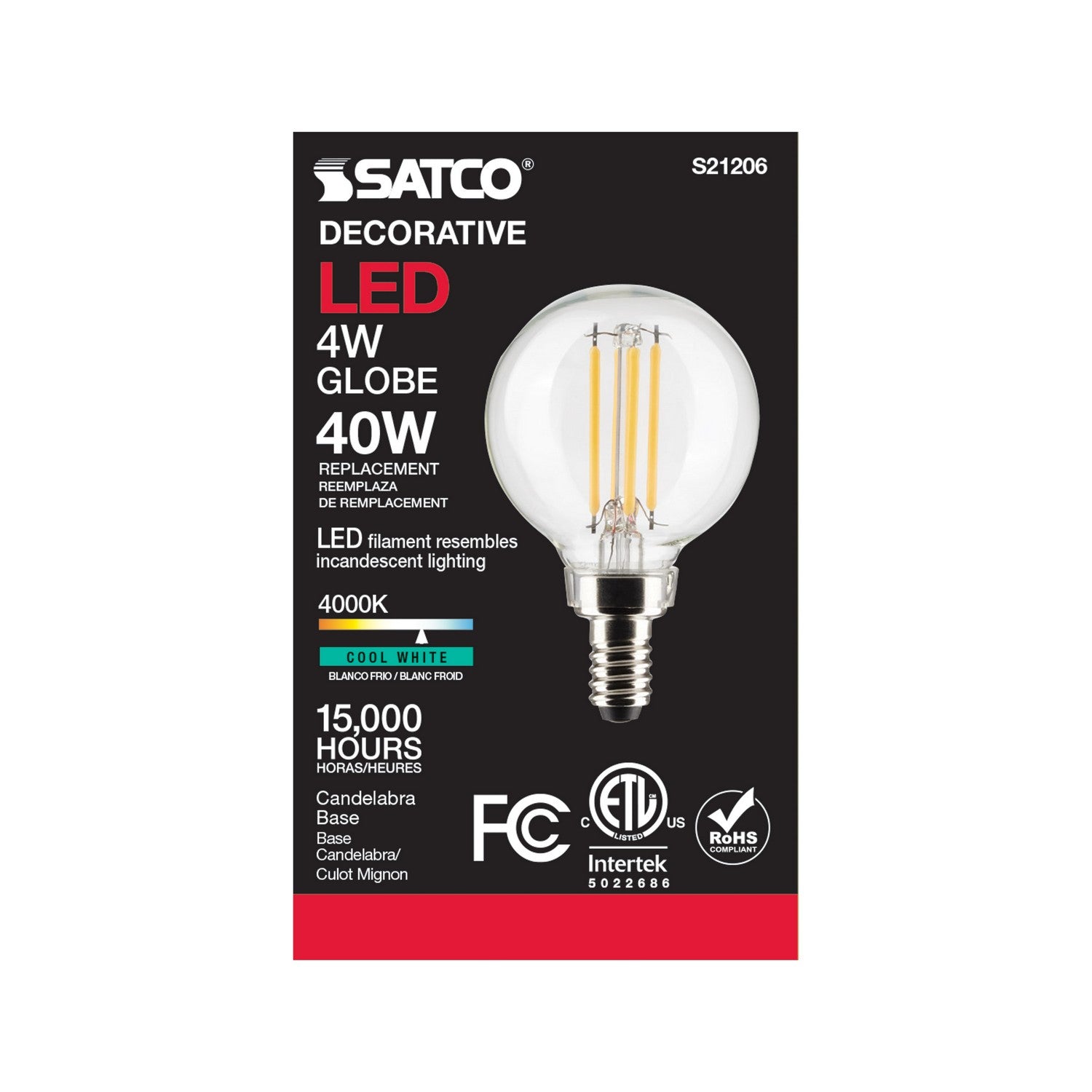 Satco - S21206 - Light Bulb - Clear