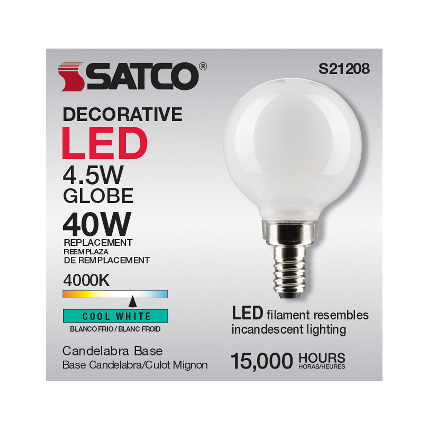Satco - S21208 - Light Bulb - White