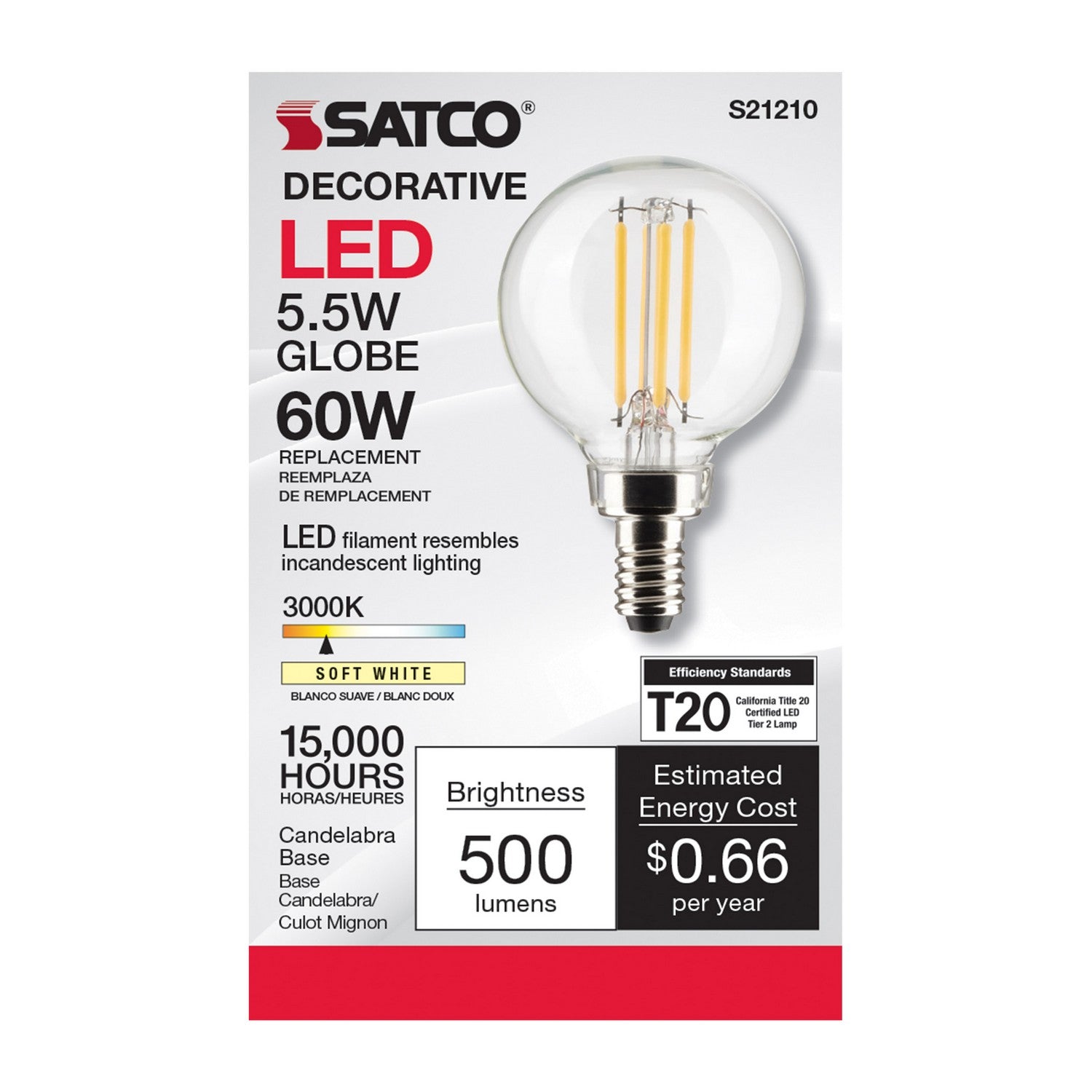 Satco - S21210 - Light Bulb - Clear