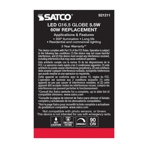 Satco - S21211 - Light Bulb - Clear