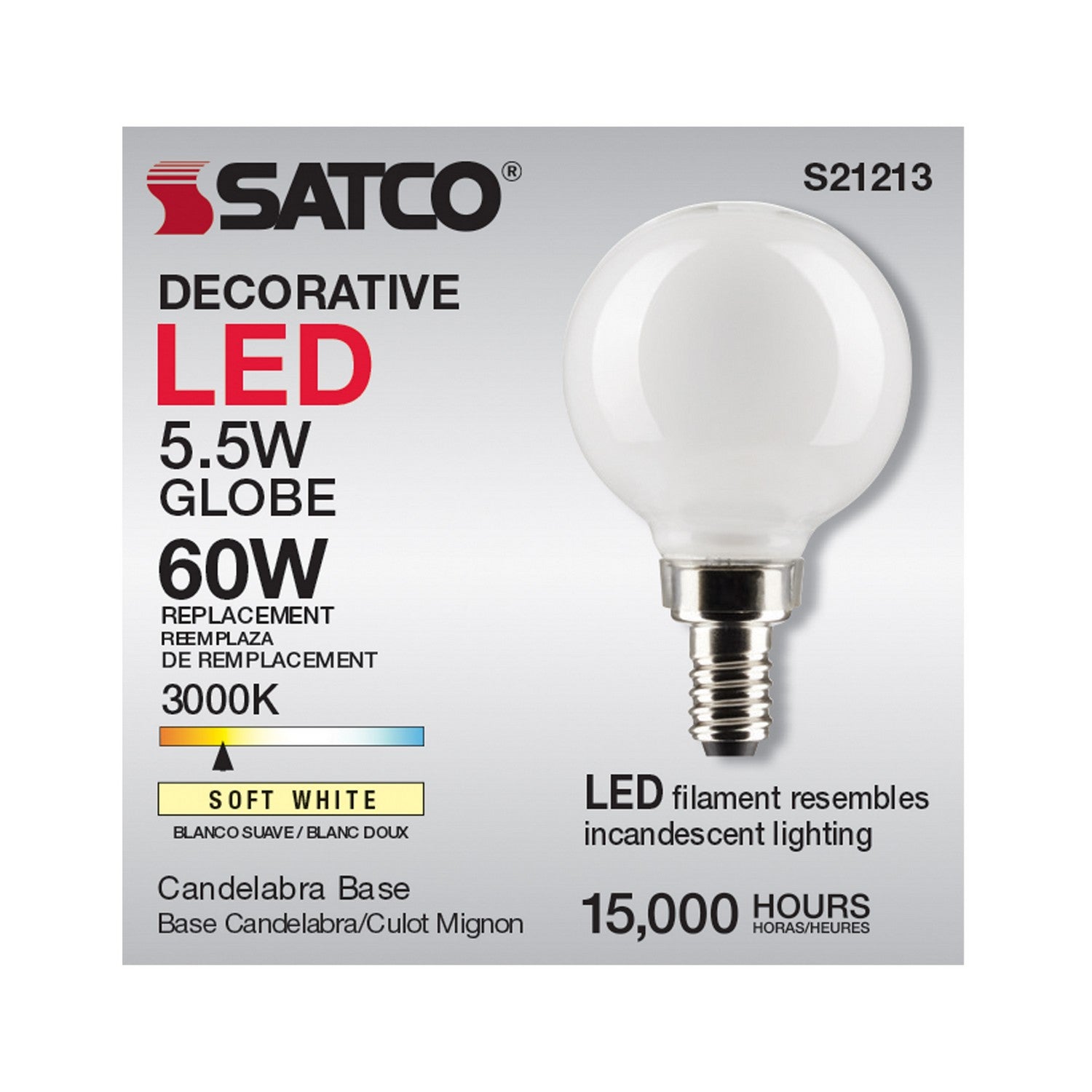 Satco - S21213 - Light Bulb - White