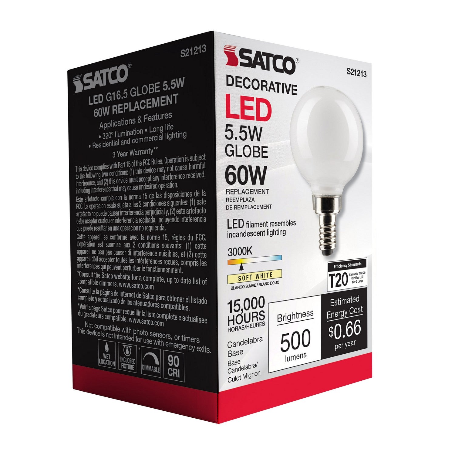 Satco - S21213 - Light Bulb - White