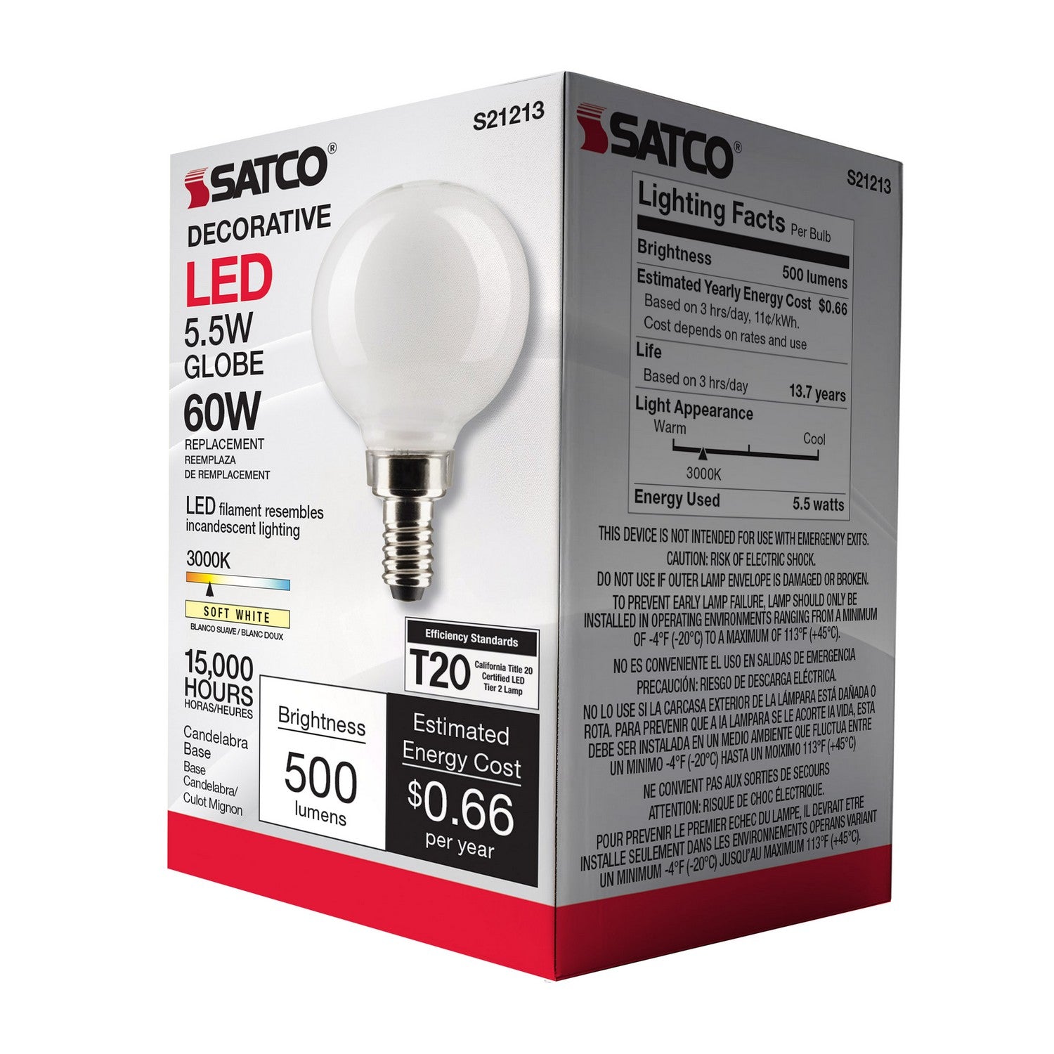 Satco - S21213 - Light Bulb - White