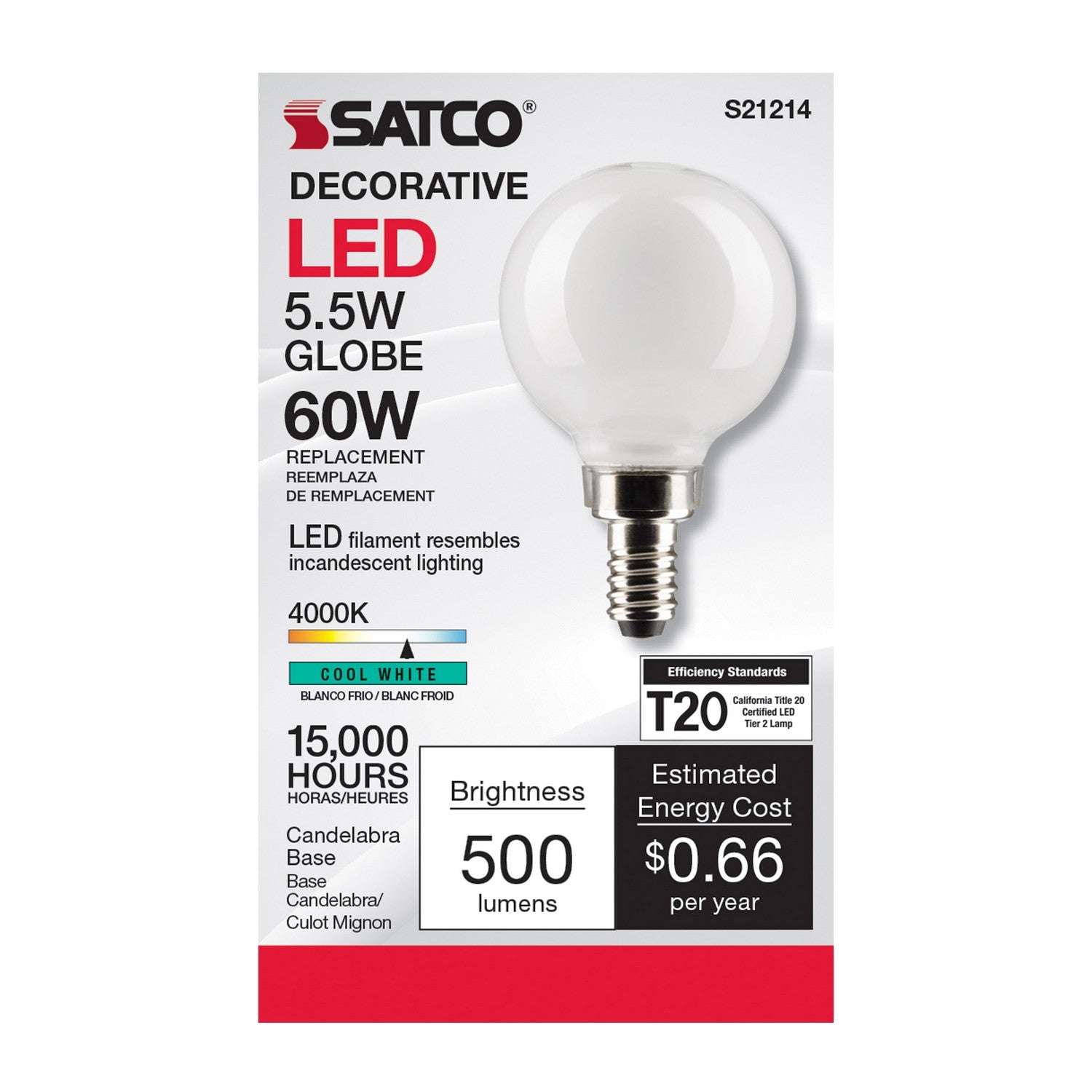 Satco - S21214 - Light Bulb - White