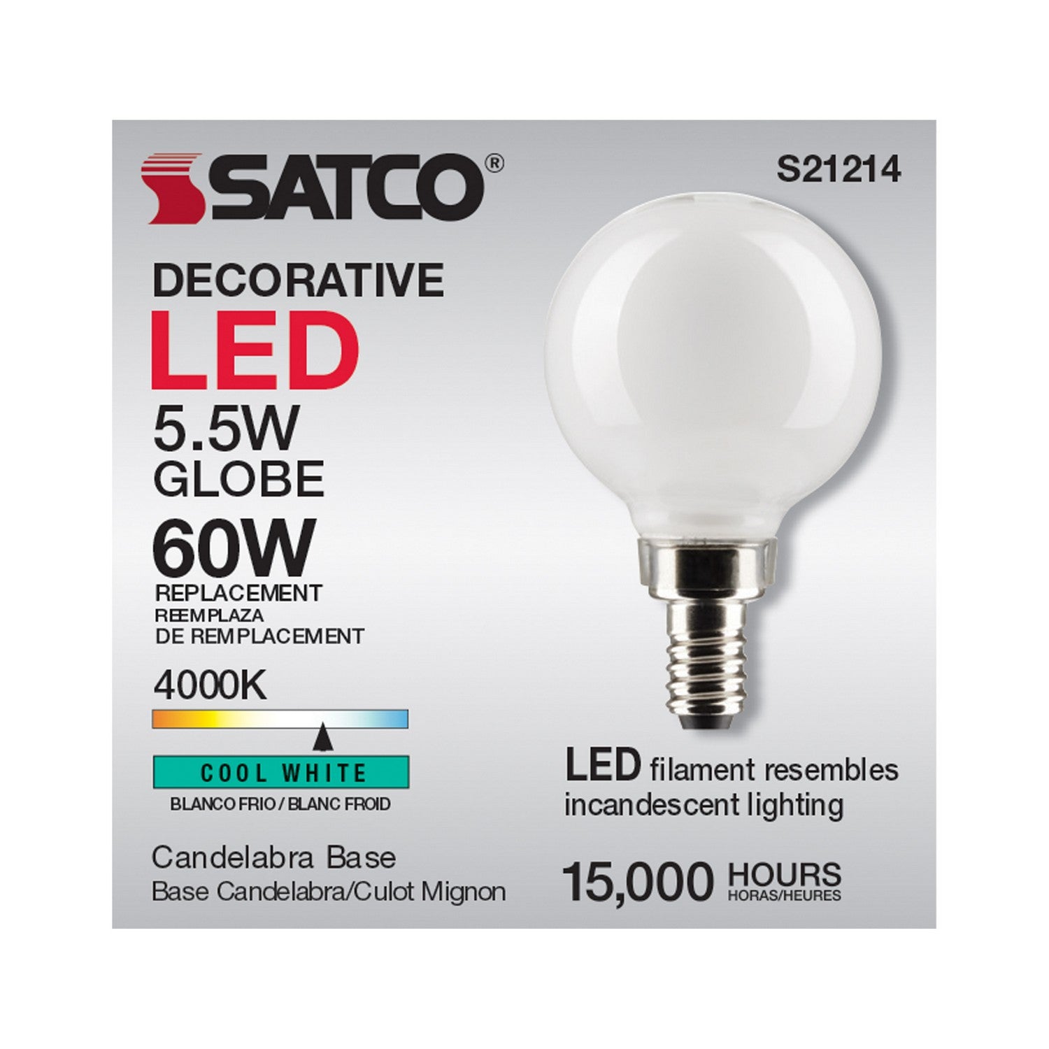 Satco - S21214 - Light Bulb - White