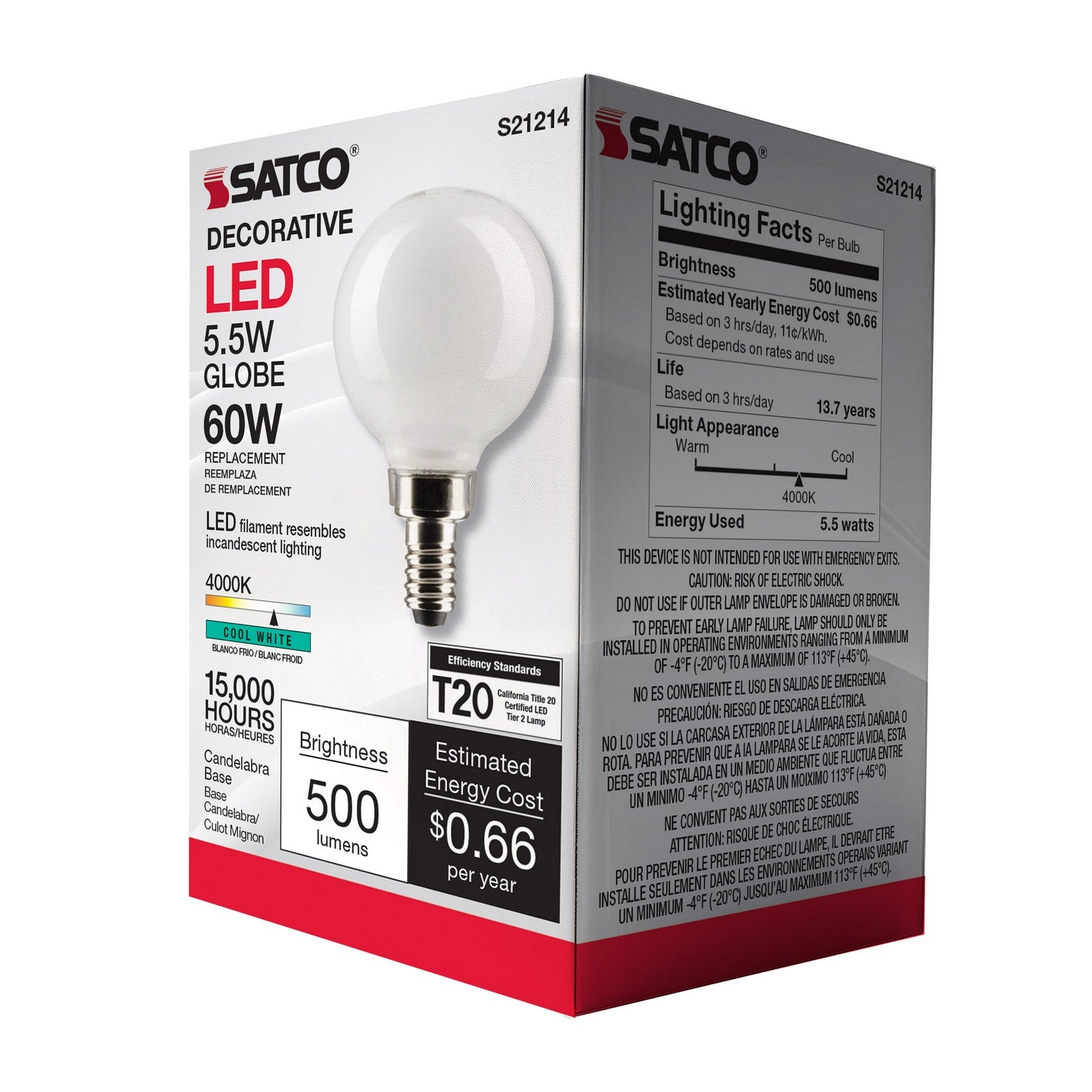 Satco - S21214 - Light Bulb - White