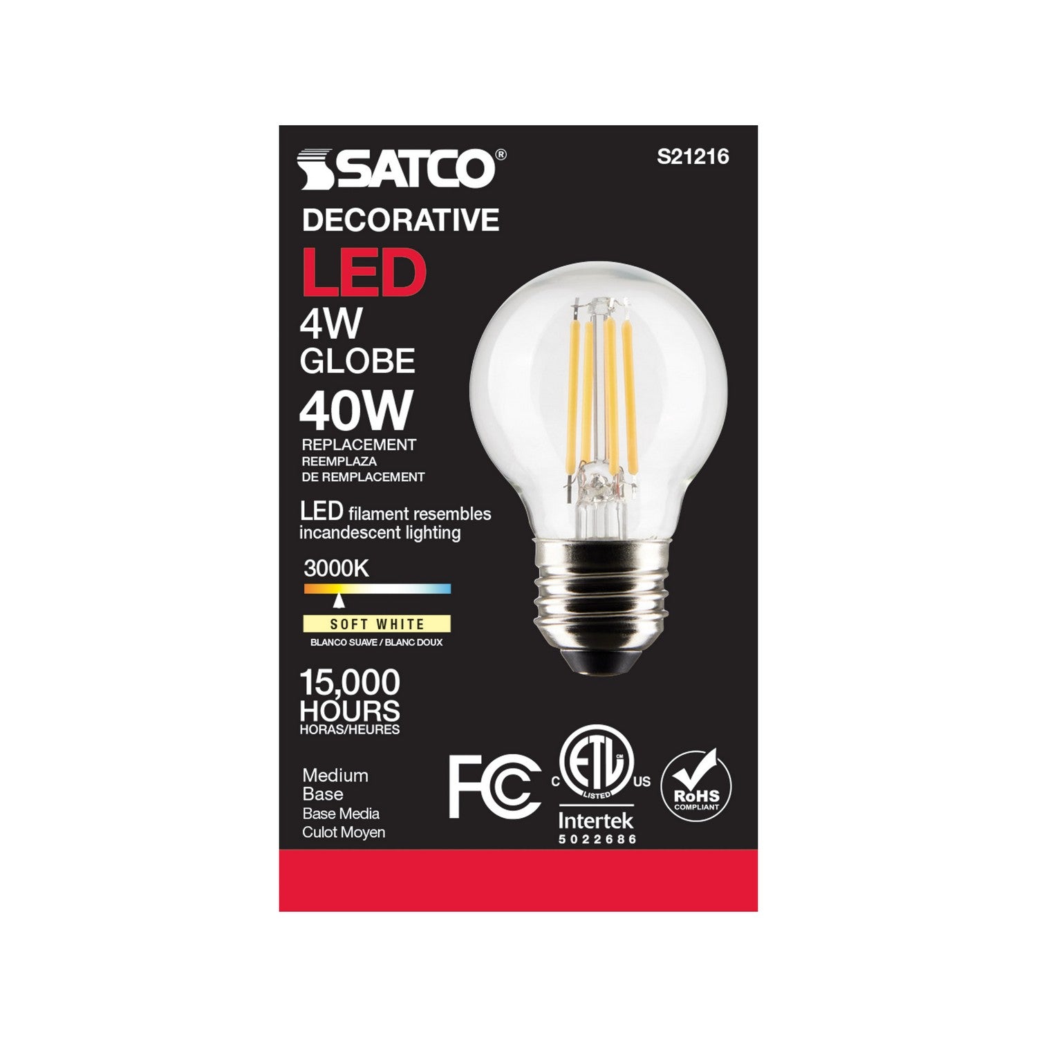 Satco - S21216 - Light Bulb - Clear