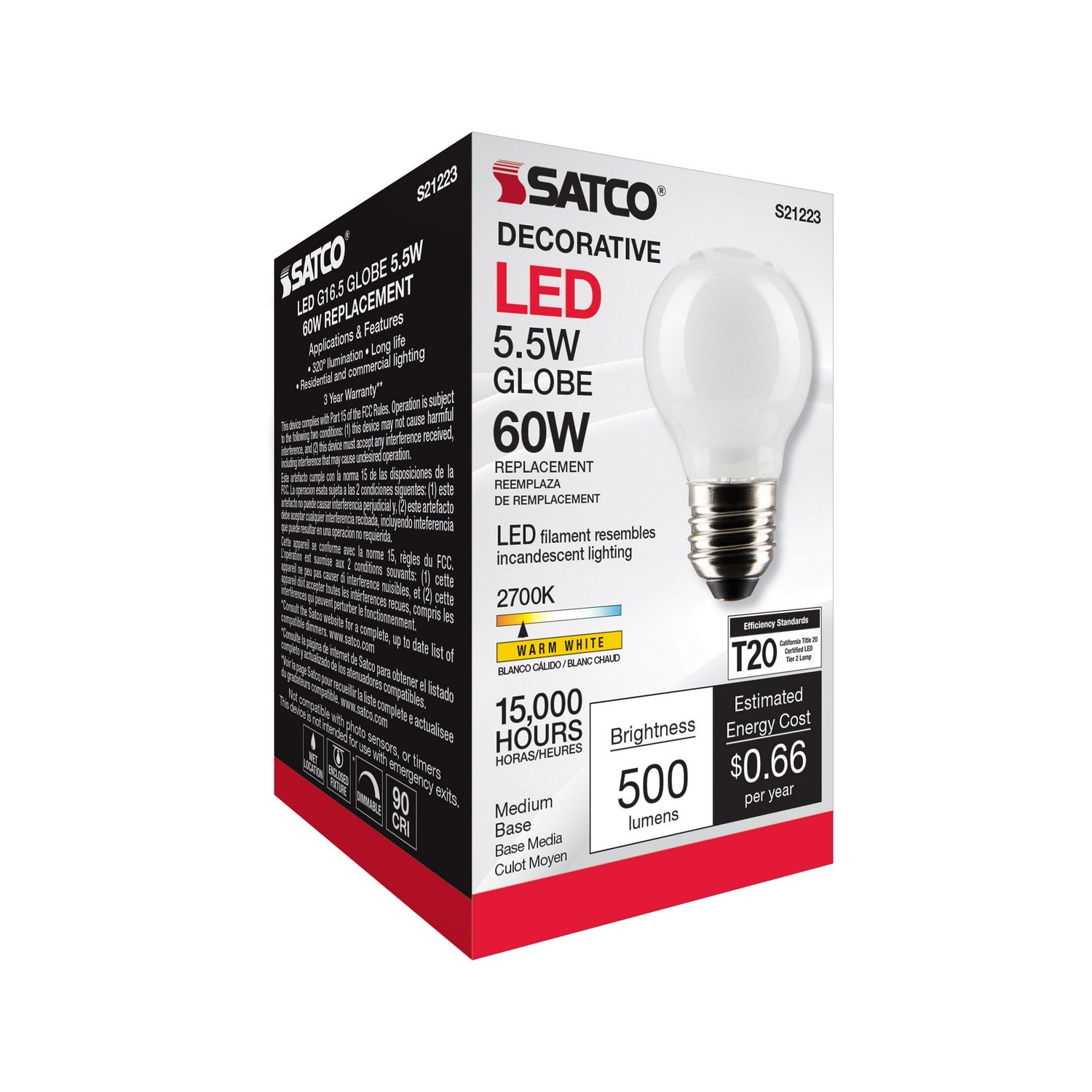 Satco - S21223 - Light Bulb - White