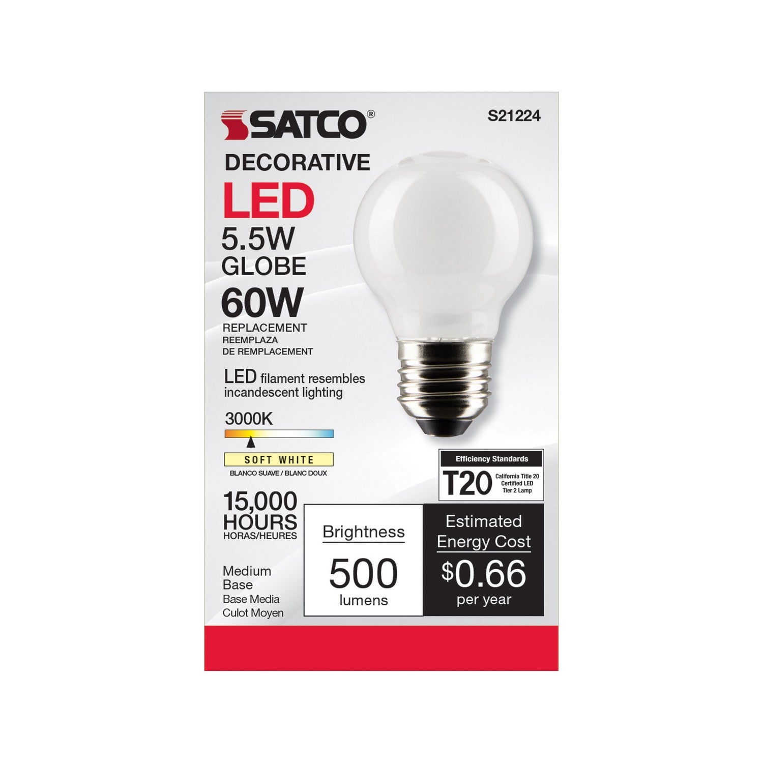 Satco - S21224 - Light Bulb - White