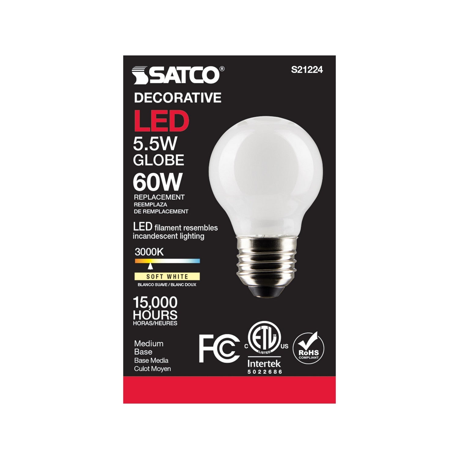 Satco - S21224 - Light Bulb - White