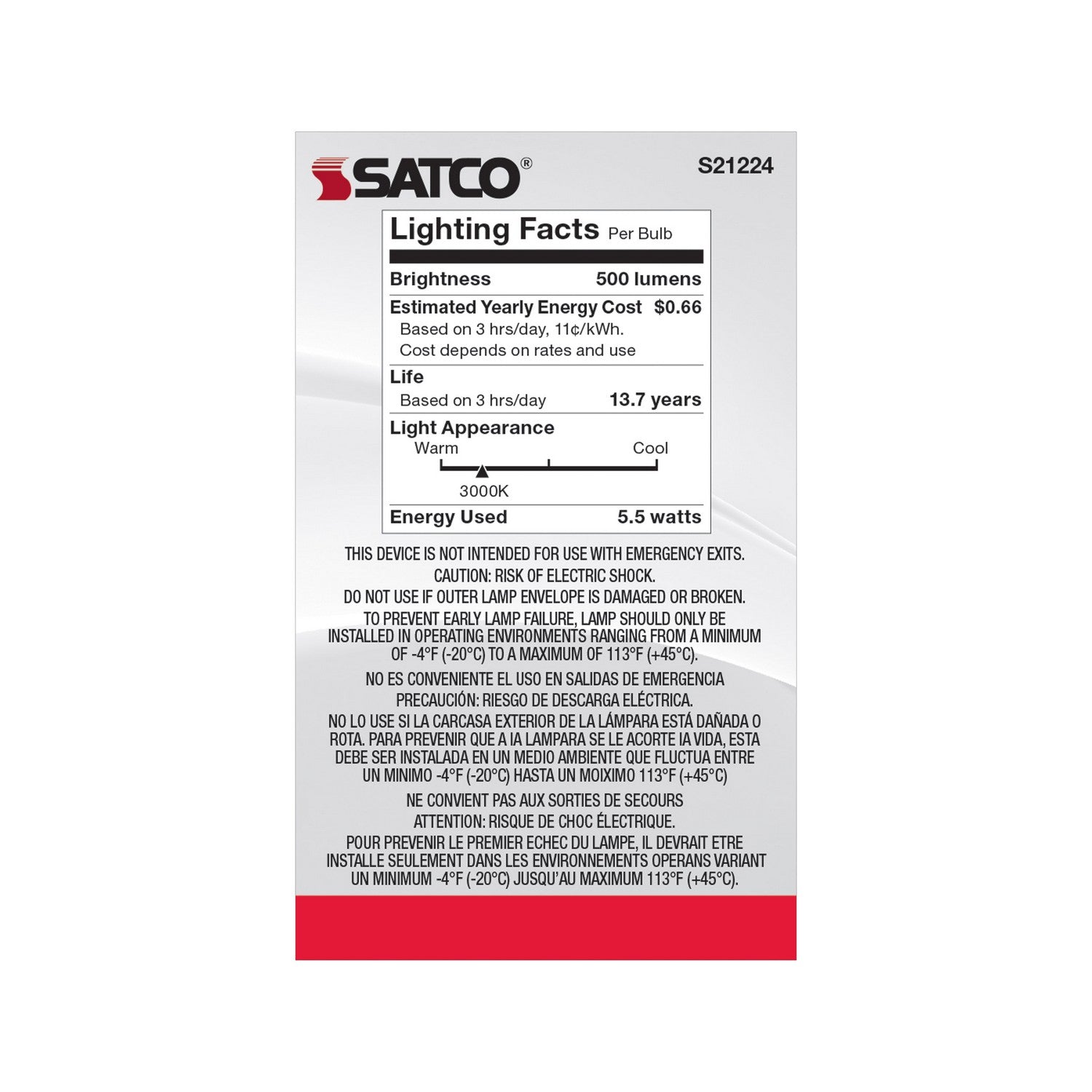 Satco - S21224 - Light Bulb - White