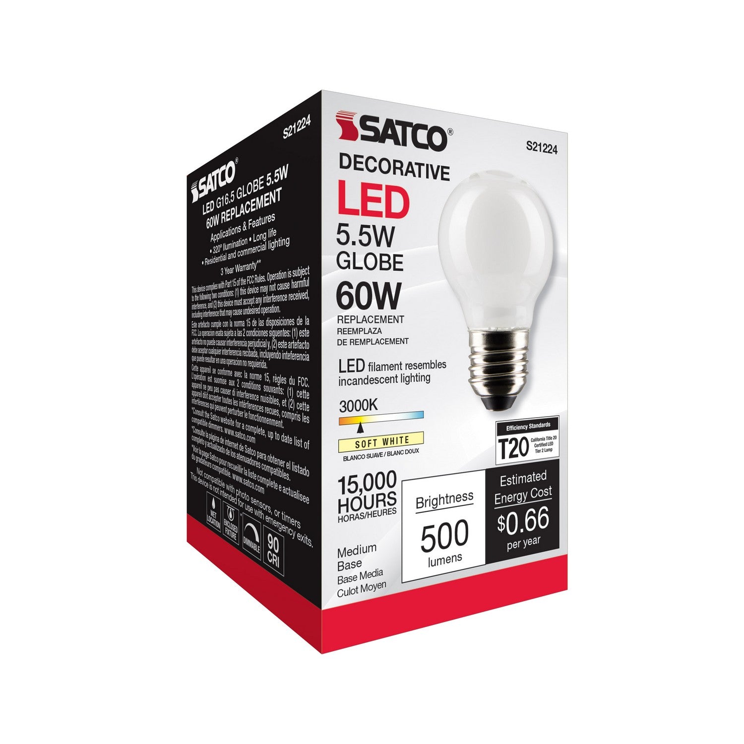 Satco - S21224 - Light Bulb - White