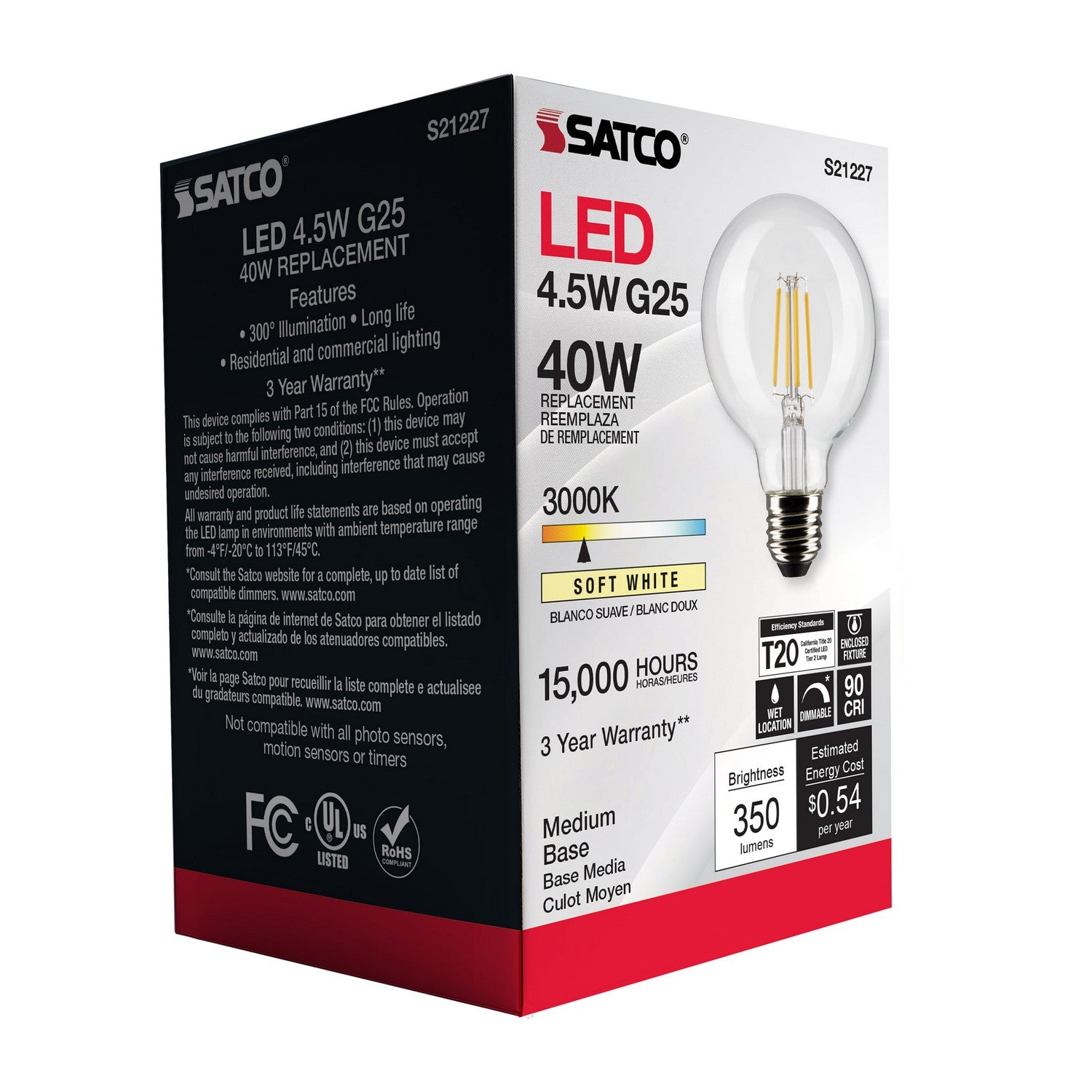 Satco - S21227 - Light Bulb - Clear
