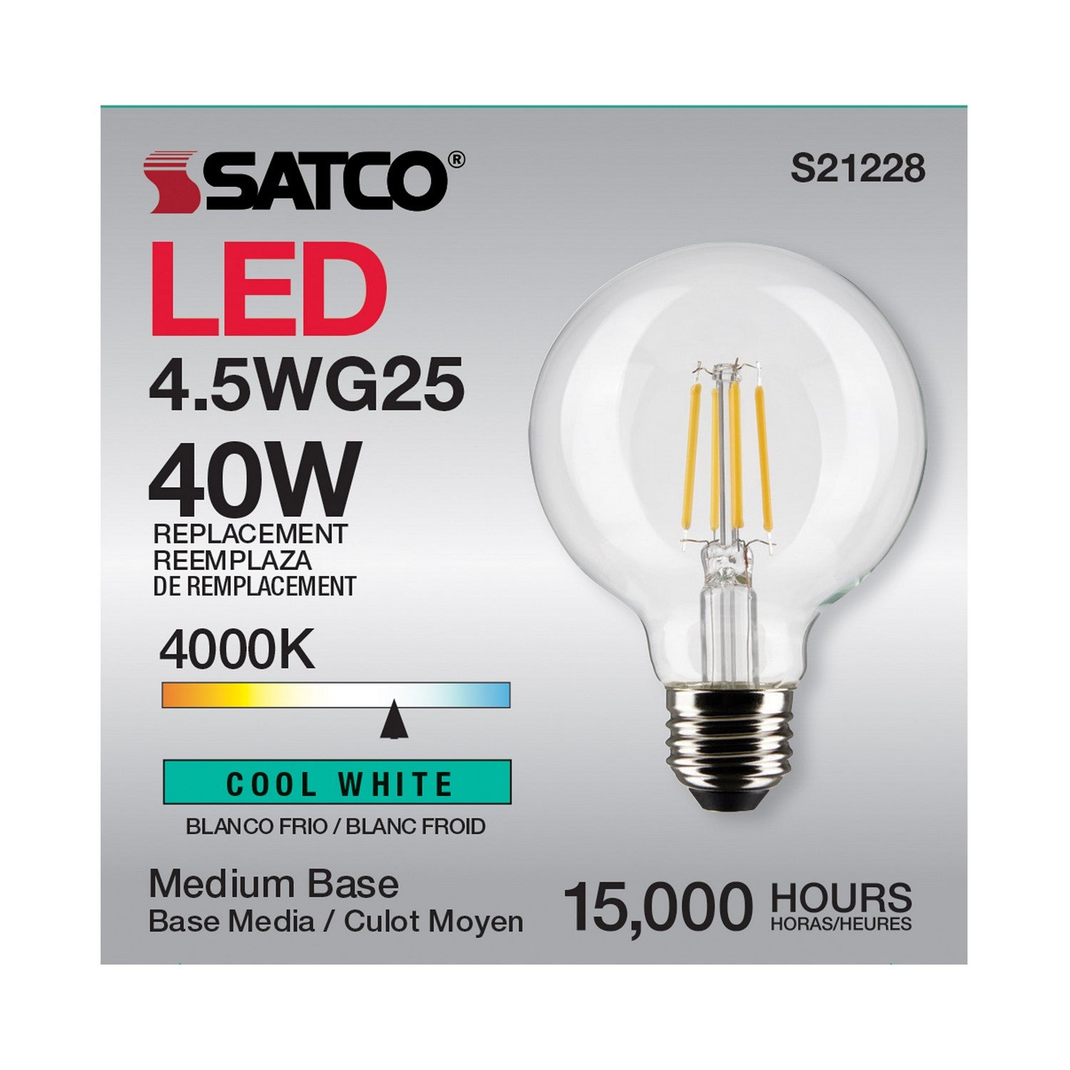 Satco - S21228 - Light Bulb - Clear