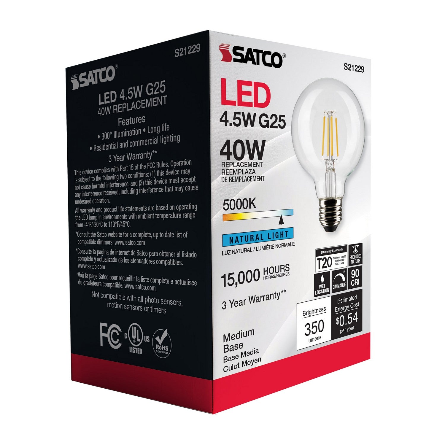 Satco - S21229 - Light Bulb - Clear
