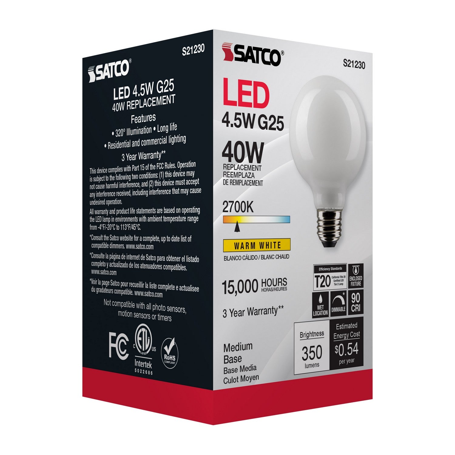 Satco - S21230 - Light Bulb - White