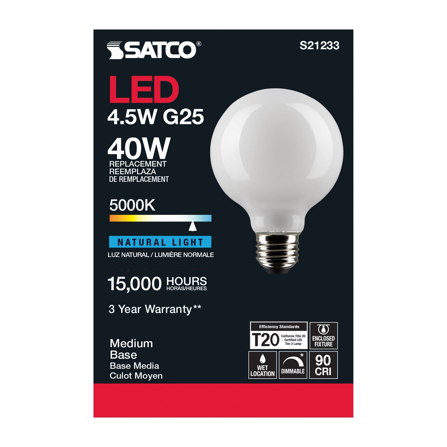 Satco - S21233 - Light Bulb - White