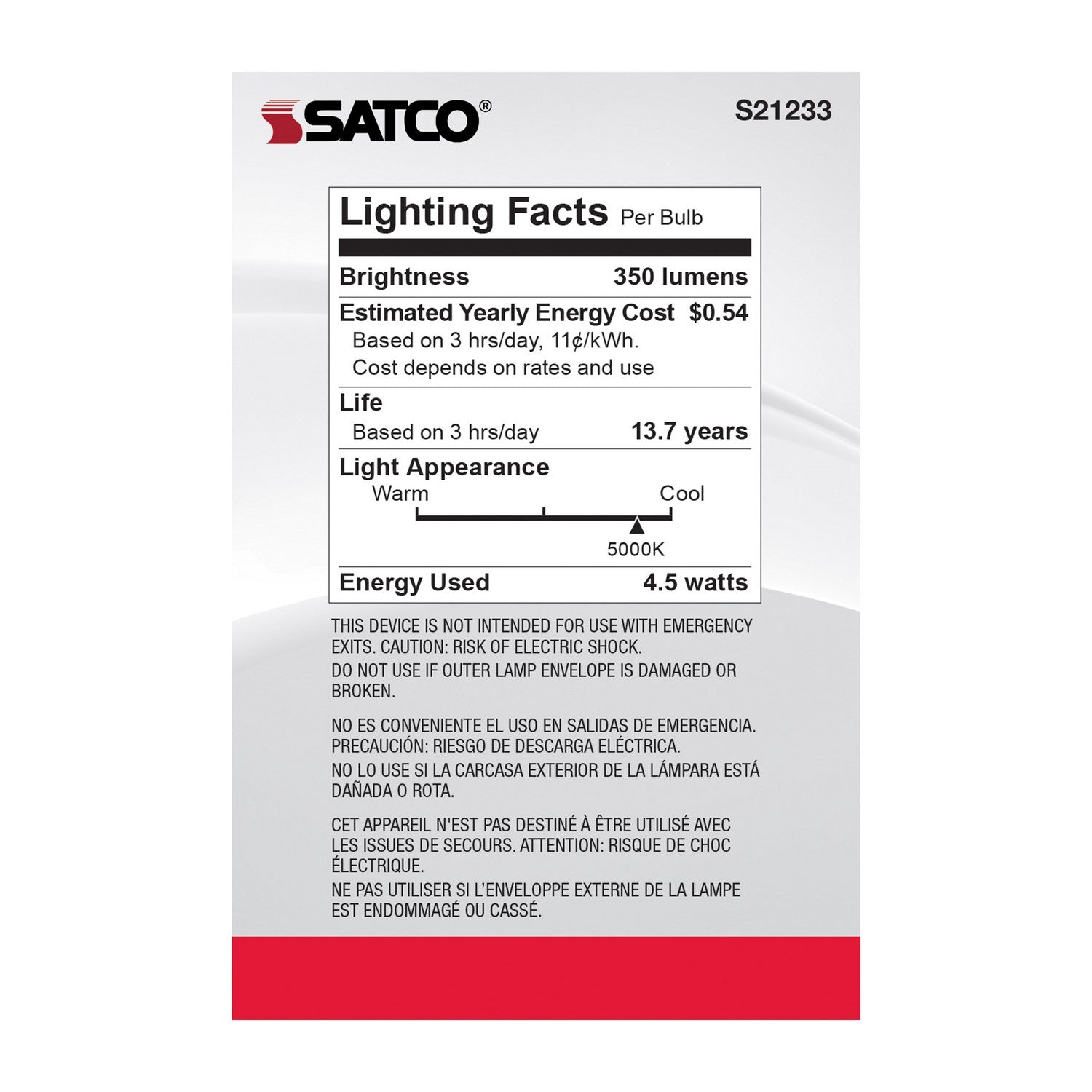 Satco - S21233 - Light Bulb - White