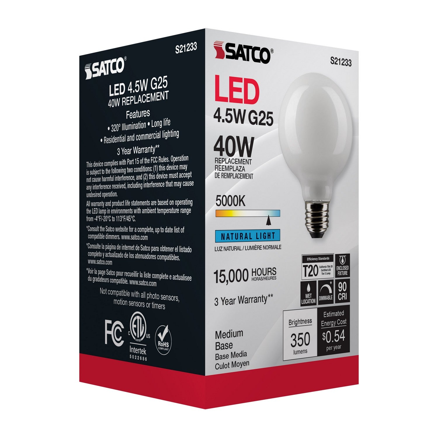 Satco - S21233 - Light Bulb - White