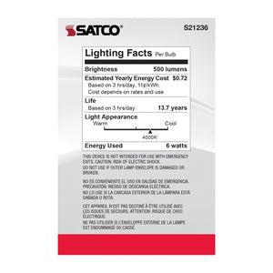 Satco - S21236 - Light Bulb - Clear