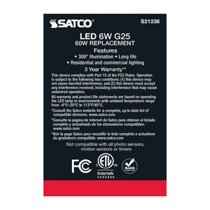 Satco - S21236 - Light Bulb - Clear