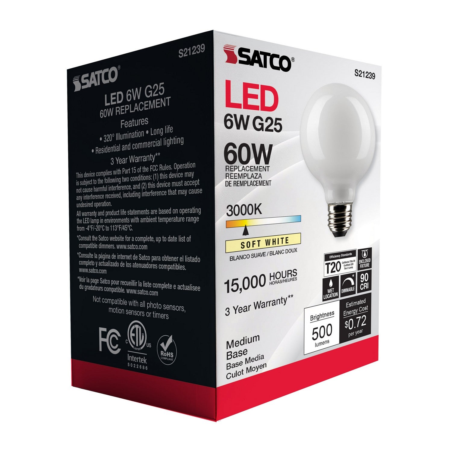 Satco - S21239 - Light Bulb - White