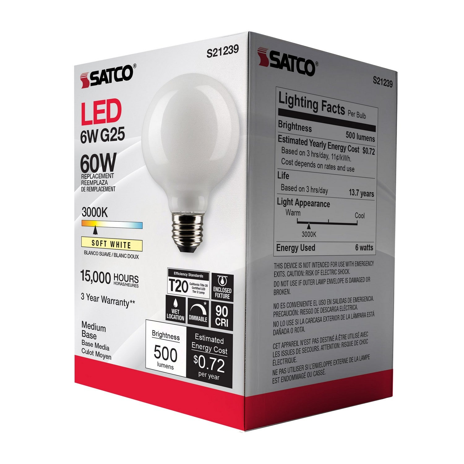 Satco - S21239 - Light Bulb - White