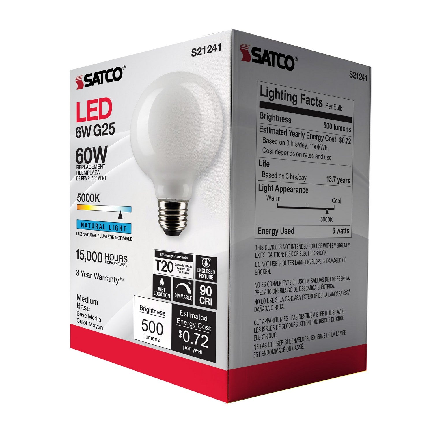 Satco - S21241 - Light Bulb - White