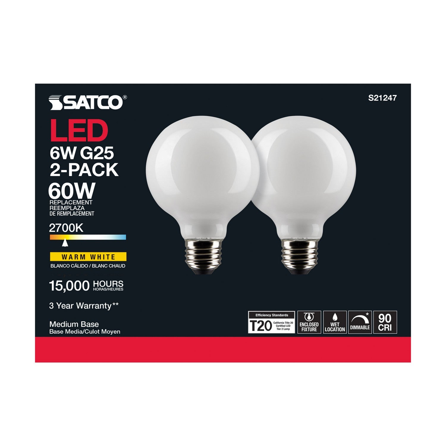 Satco - S21247 - Light Bulb - White