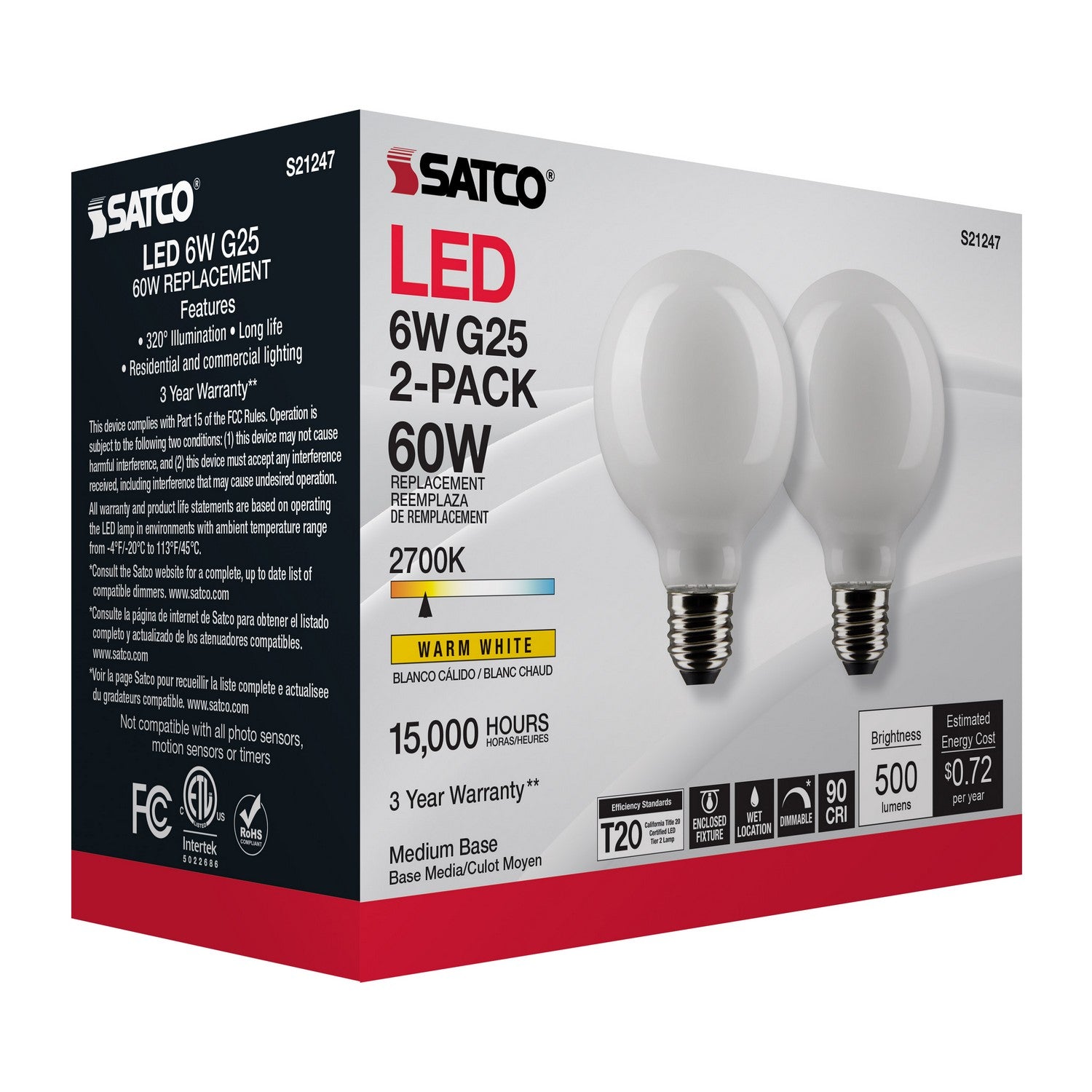 Satco - S21247 - Light Bulb - White