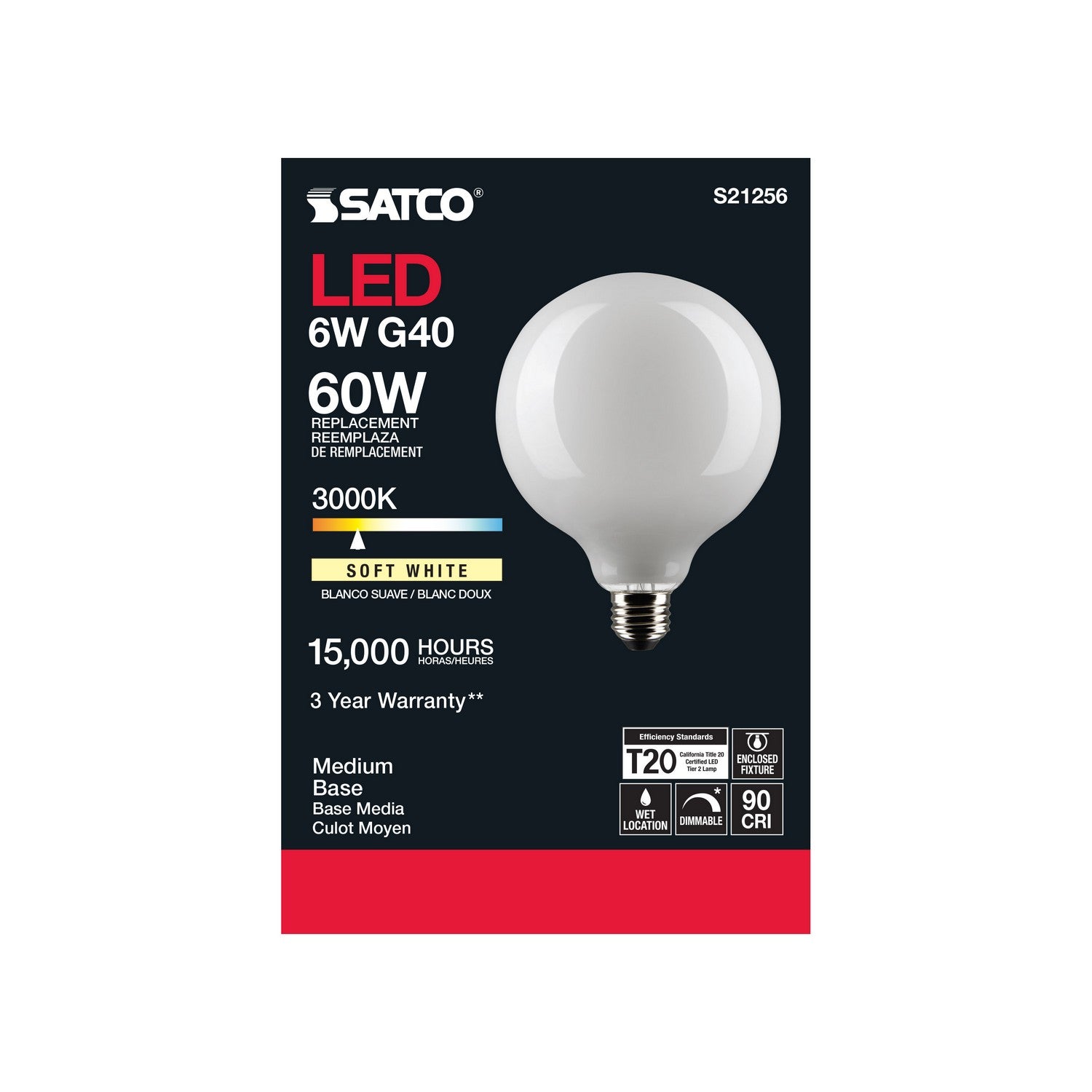Satco - S21256 - Light Bulb - White