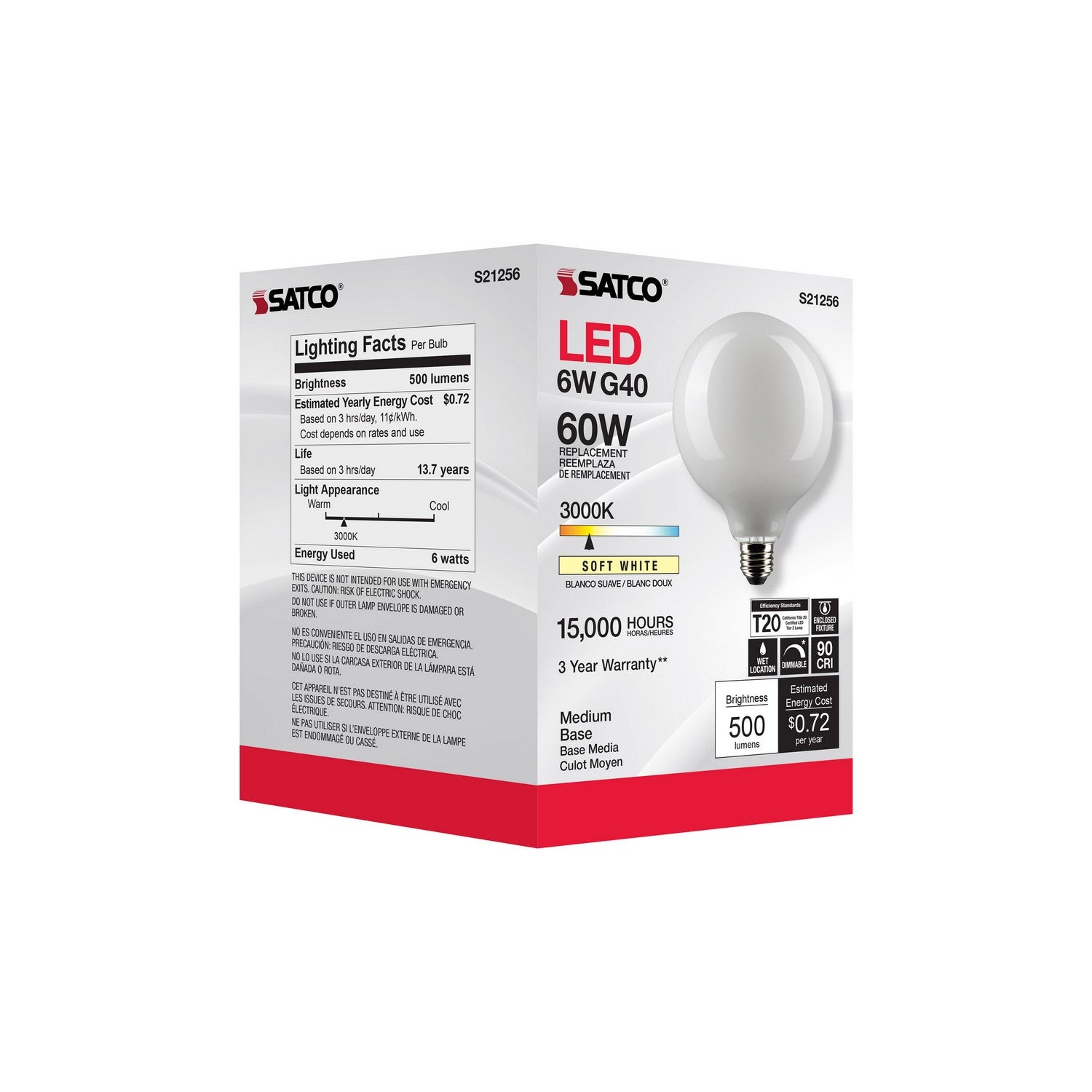 Satco - S21256 - Light Bulb - White