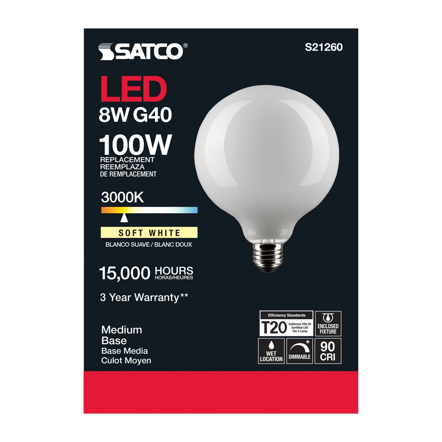 Satco - S21260 - Light Bulb - White