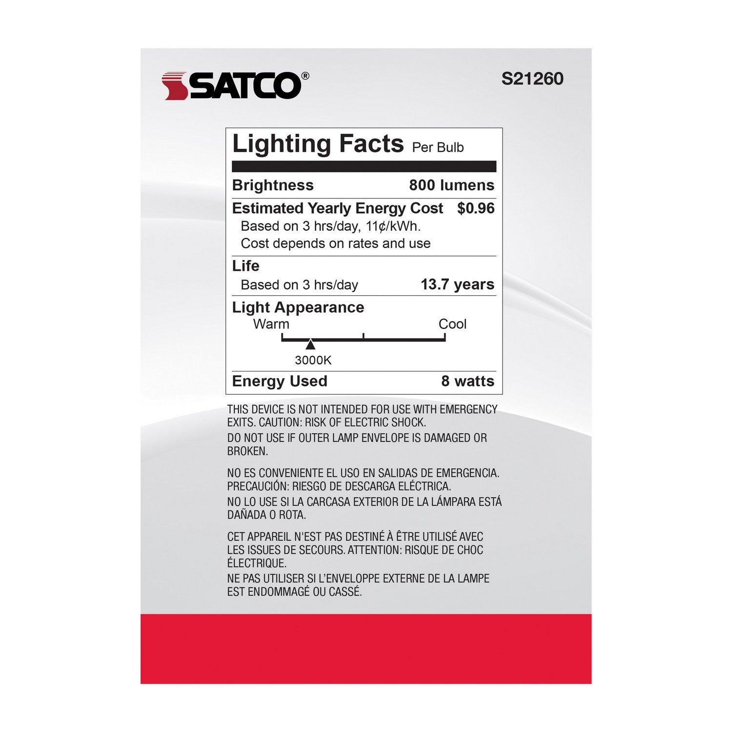 Satco - S21260 - Light Bulb - White