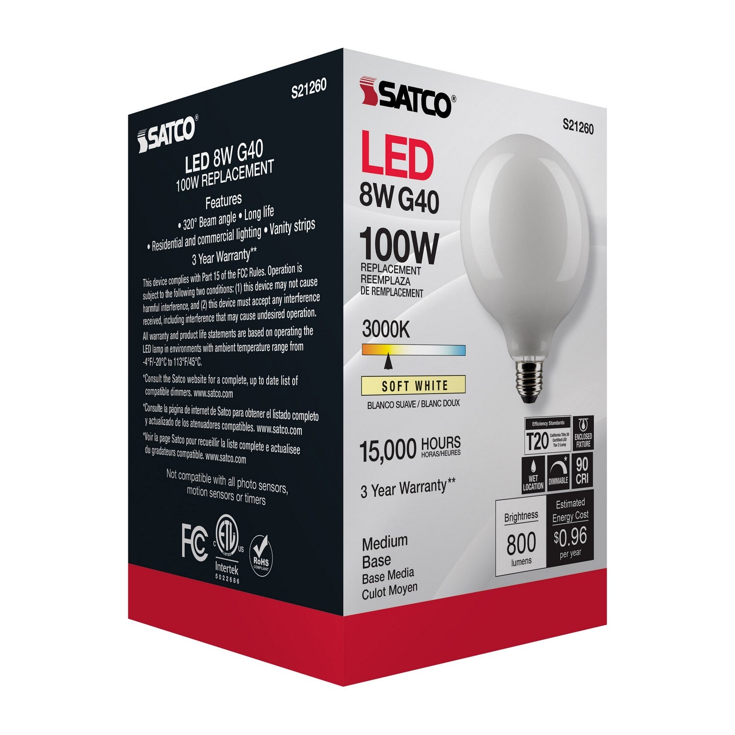 Satco - S21260 - Light Bulb - White