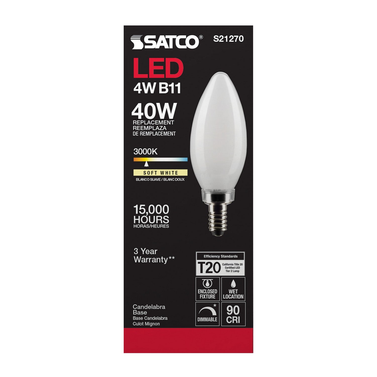 Satco - S21270 - Light Bulb - Frost