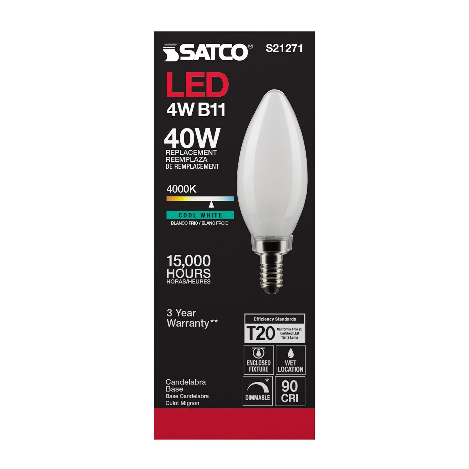 Satco - S21271 - Light Bulb - Frost